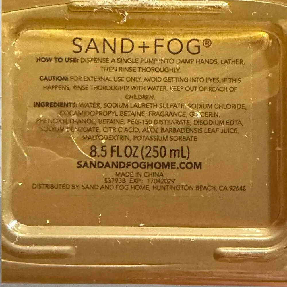 Sand + Fog Sage Pumpkin 8.45 oz Liquid Hand Soap NEW